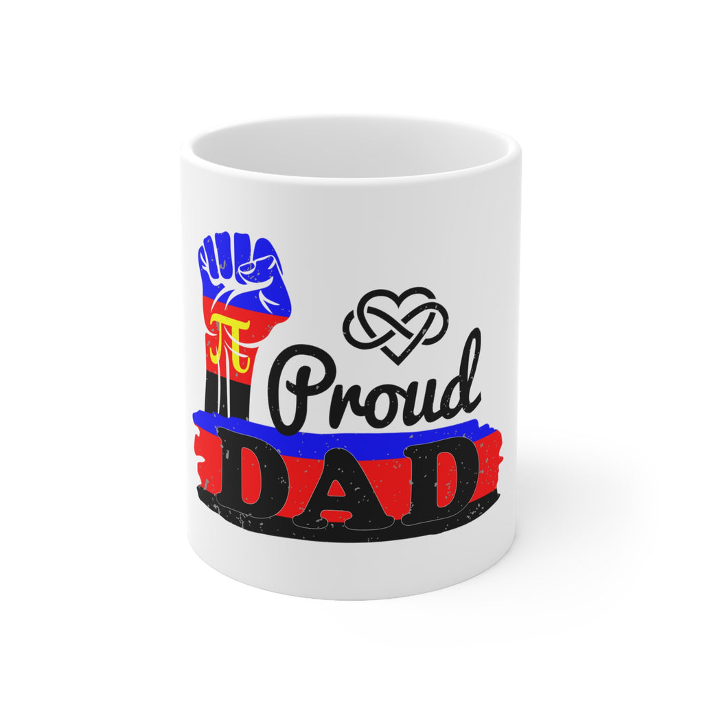 Polyamory Pride Flag Ceramic Mug - Proud Dad Printify