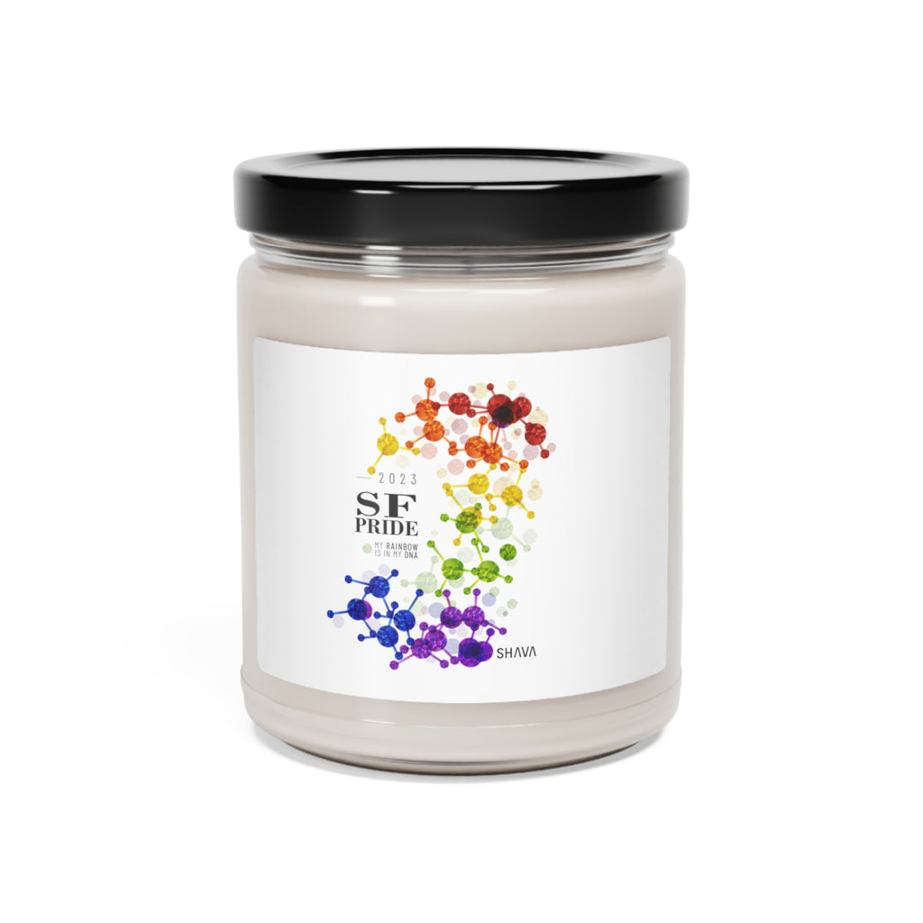 SHAVA CO Rainbow Flag 2023 Pride, San Francisco Scented Soy Candle, 9oz Printify