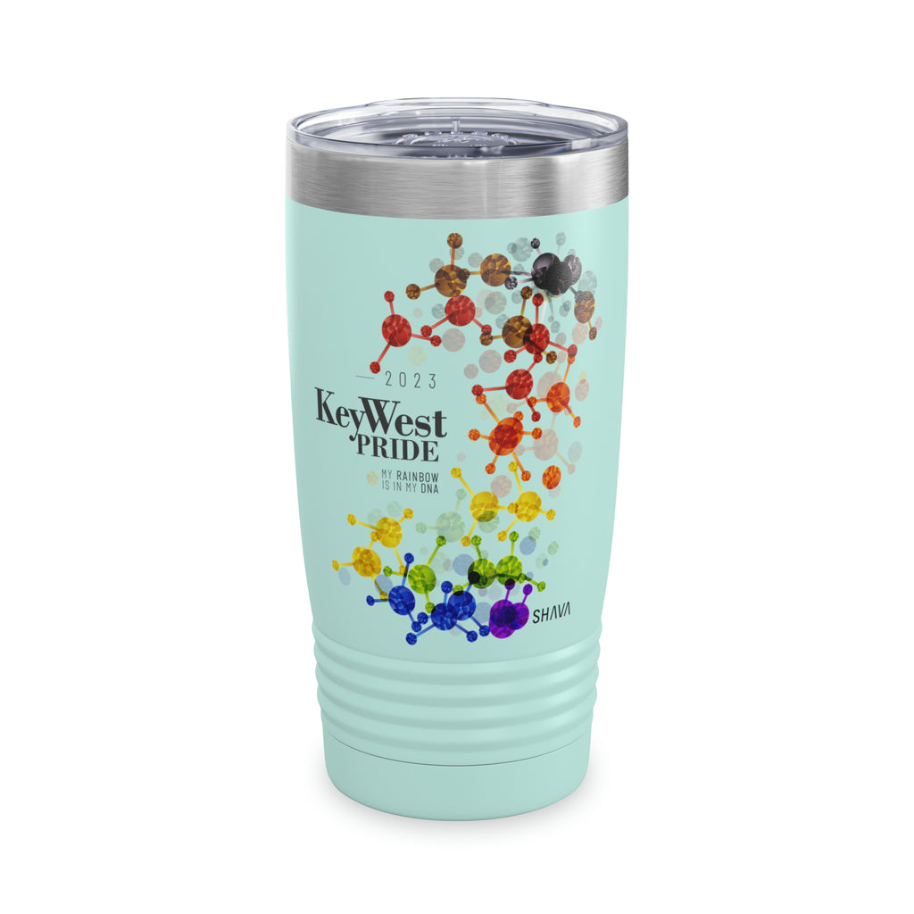 SHAVA CO Philadelphia Flag 2023 Pride, Key West Ringneck Tumbler 20oz - My Rainbow Is In My DNA Printify
