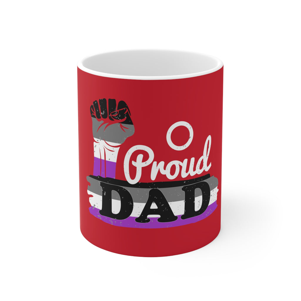 Asexual Pride Flag Ceramic Mug - Proud Dad Printify