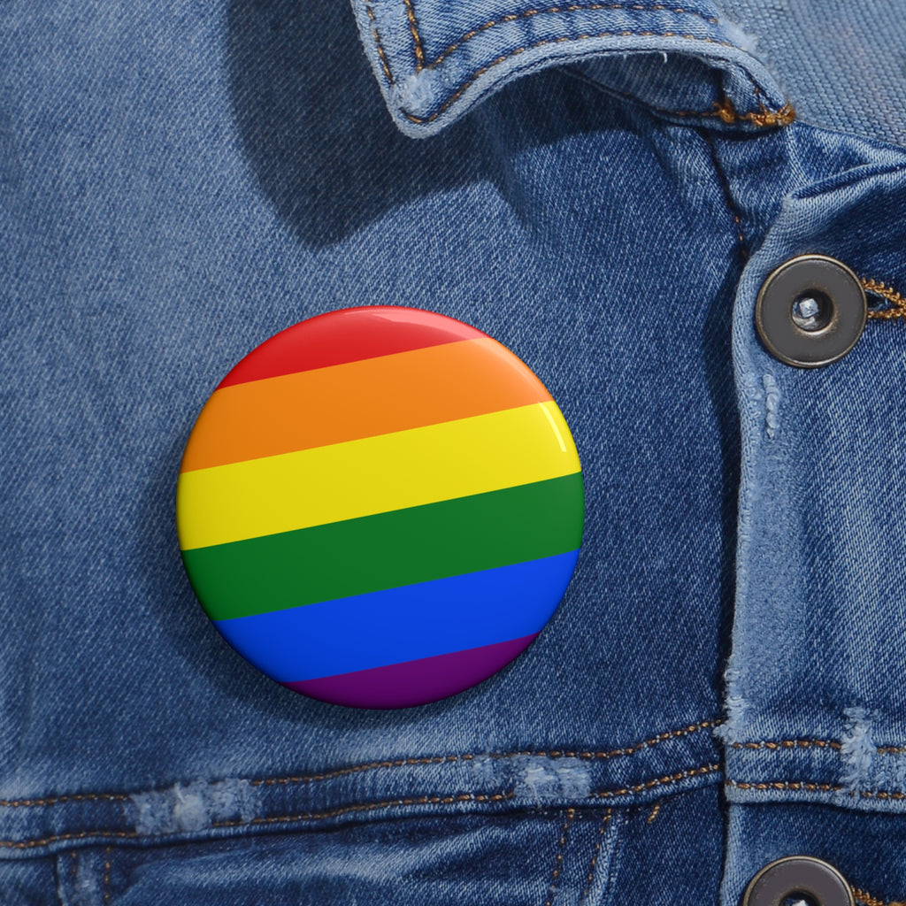 Rainbow Pride Flag Custom Pin Buttons Printify