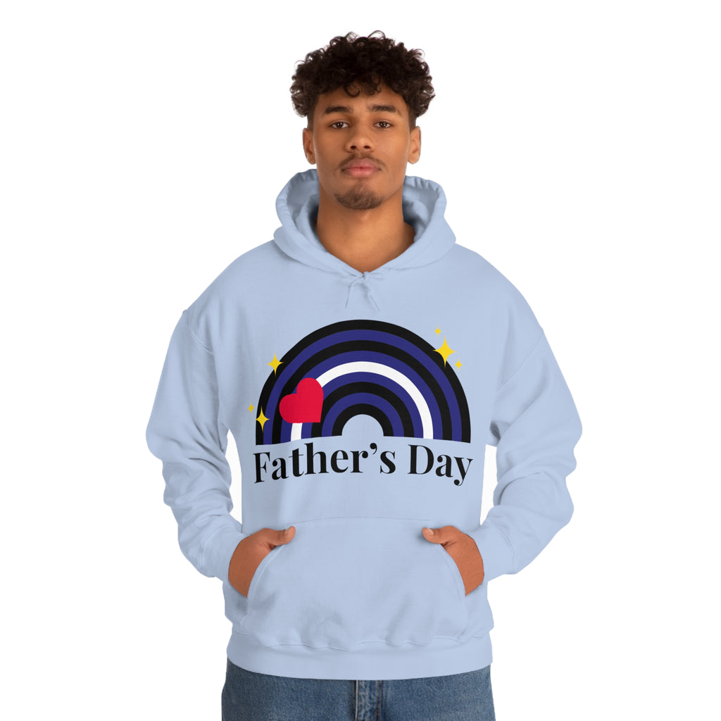 SHAVA CO Leather Flag, Unisex Heavy Blend™ Hooded Sweatshirt - Father's Day Printify