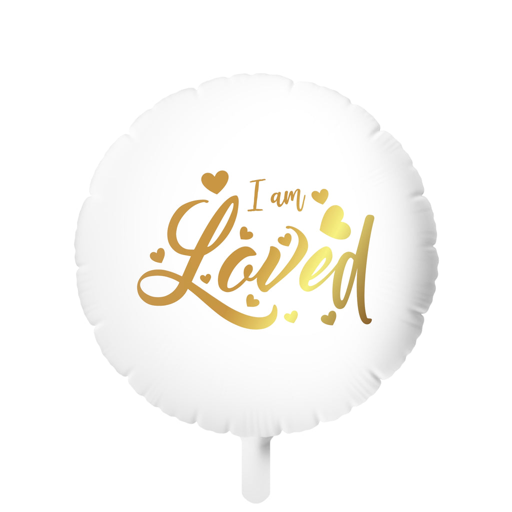 Christmas Mylar Helium Balloon , I am Loved Printify