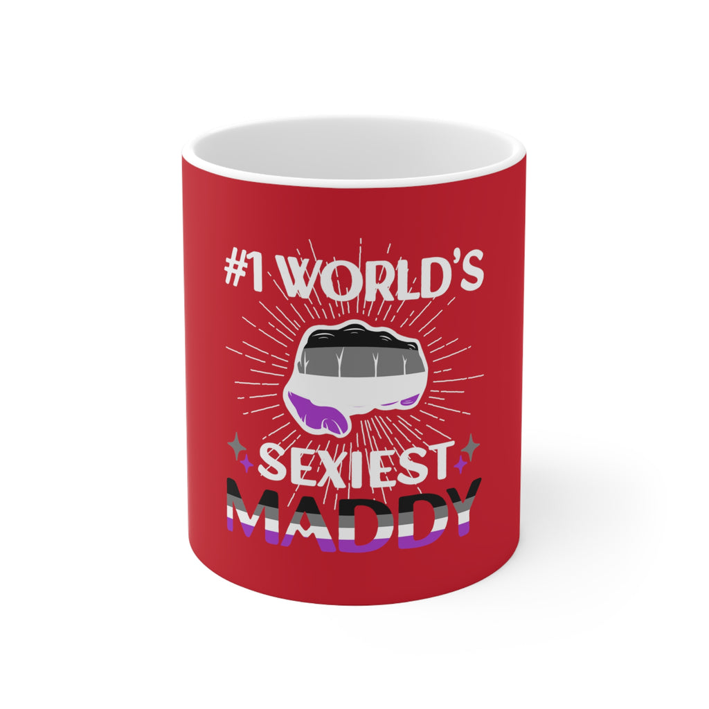 Asexual Pride Flag Ceramic Mug - #1 World's Sexiest Maddy Printify