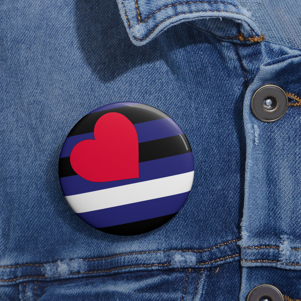 Leather Pride Flag Custom Pin Buttons Printify