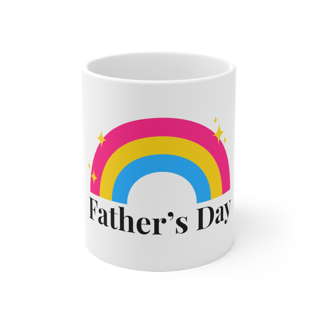 Pansexual Pride Flag Ceramic Mug - Father's Day Printify