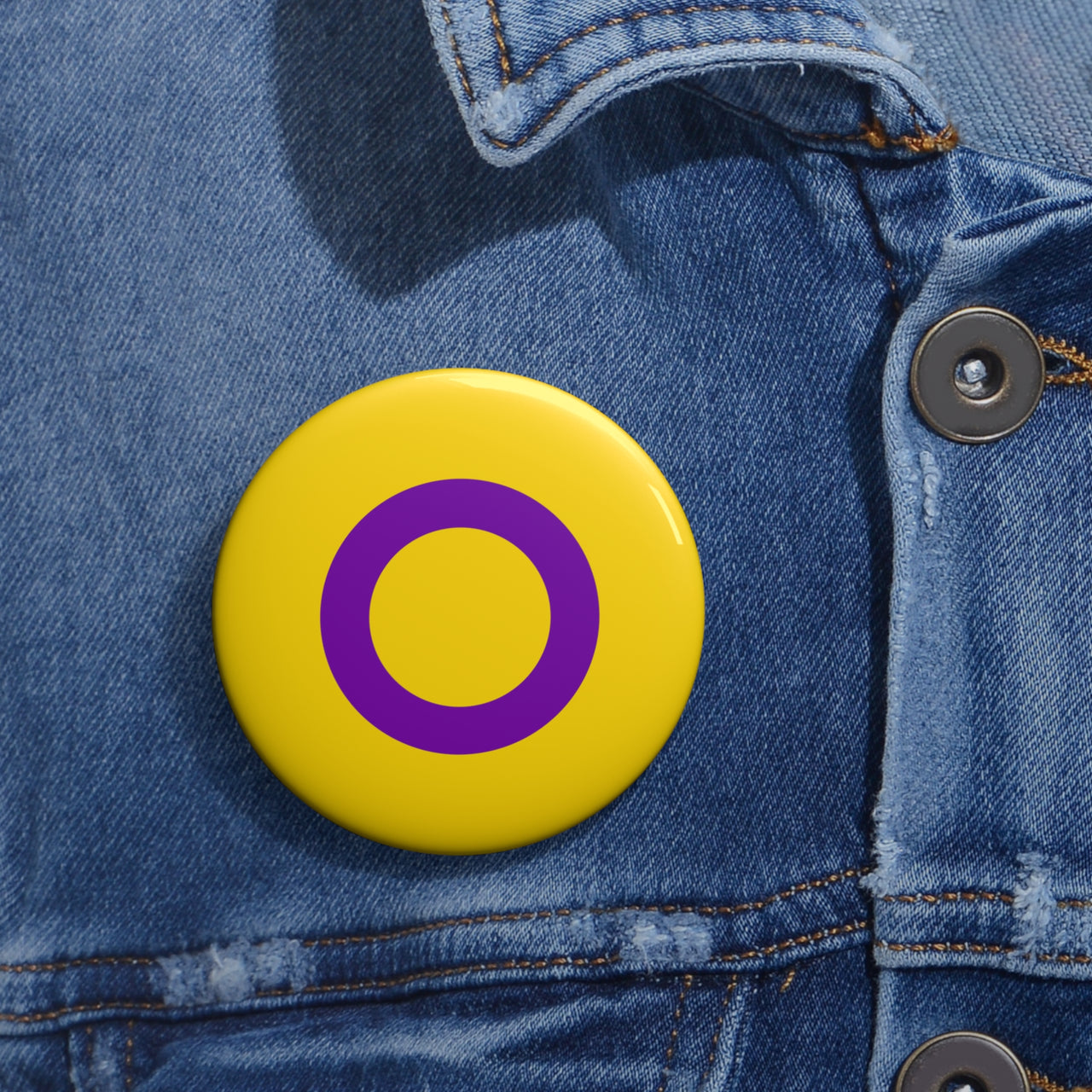 Intersex Pride Flag Custom Pin Buttons Printify