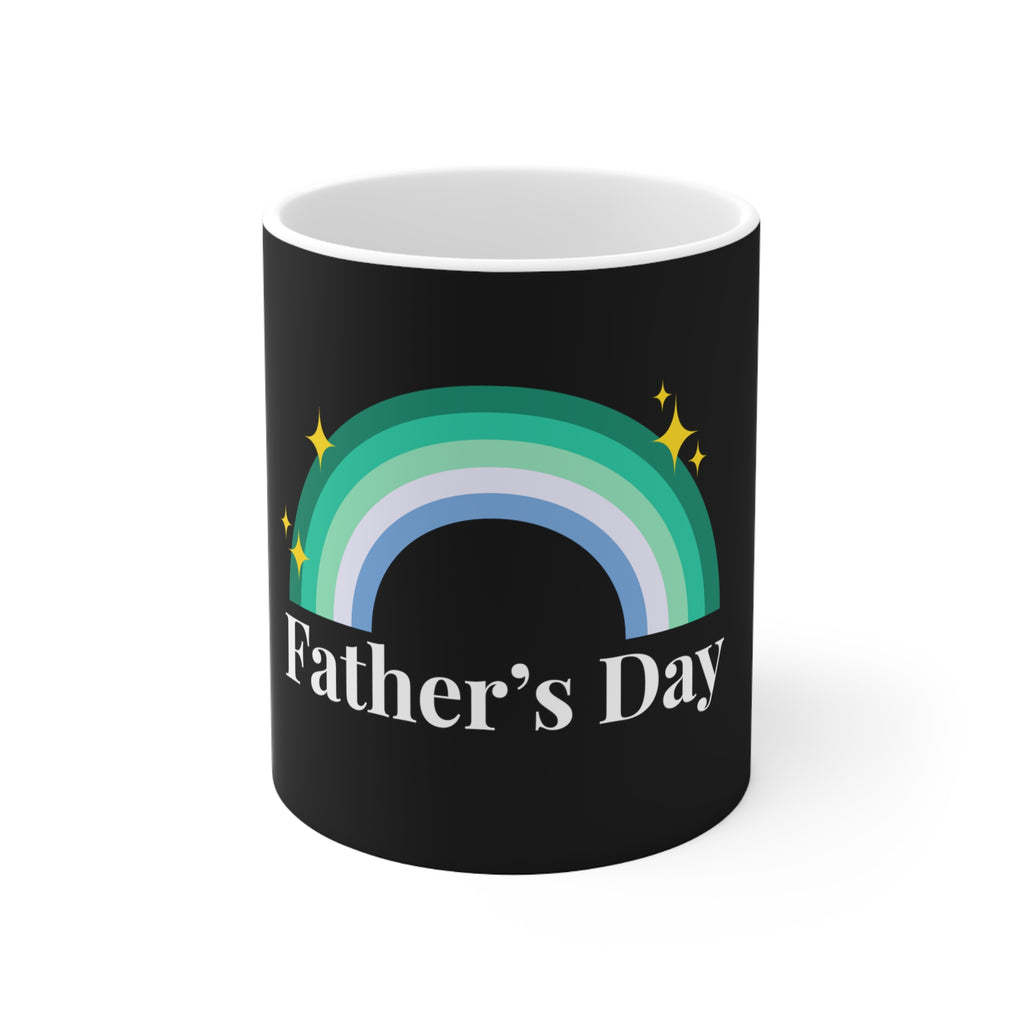 Gay Pride Flag Ceramic Mug - Father's Day Printify