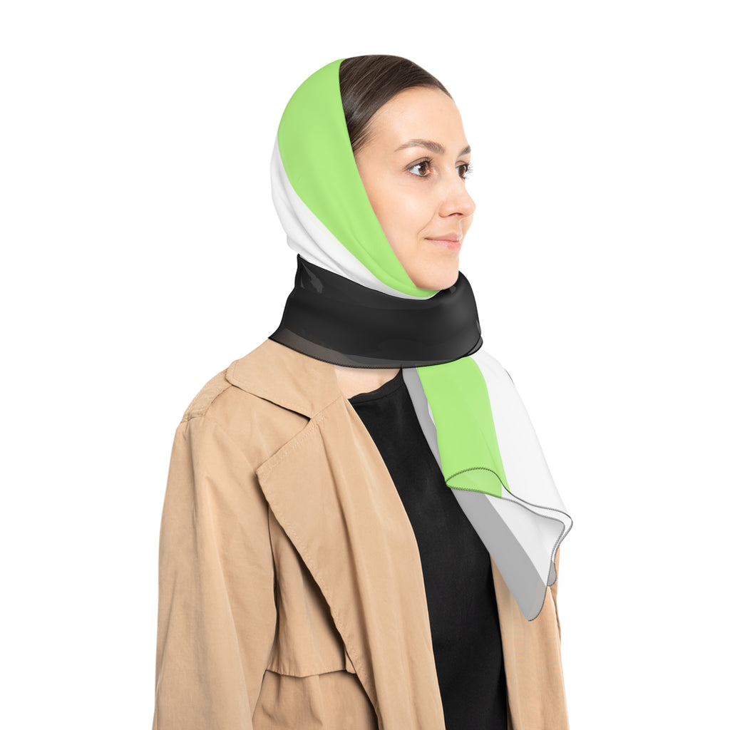 SHAVA CO Agender Flag Poly Scarf Printify