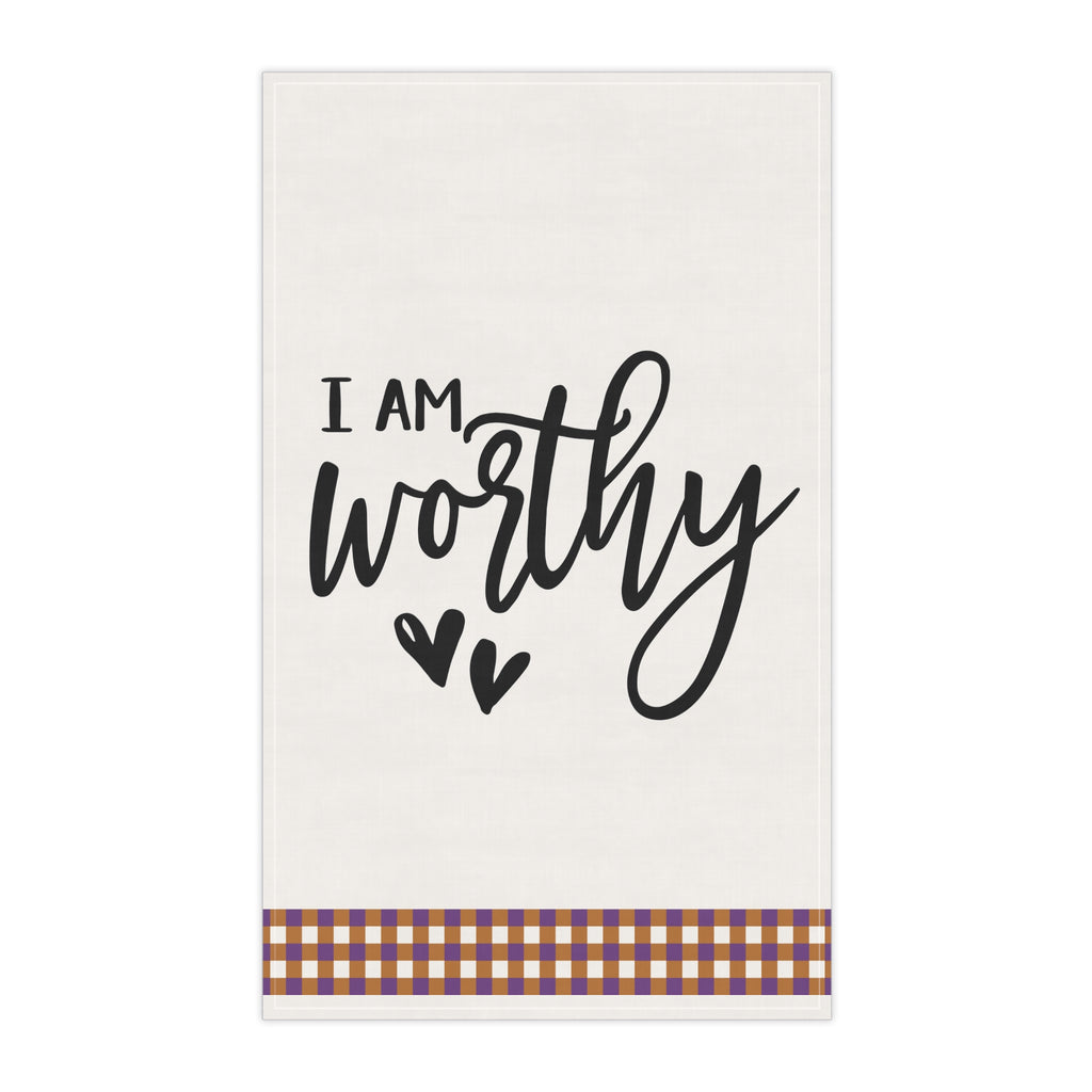 Christmas Kitchen Towel - i am Worthy Printify