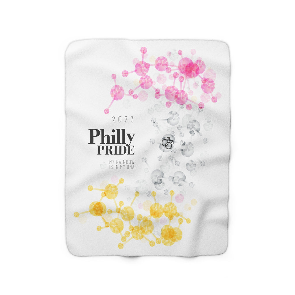 SHAVA CO Twink Flag 2023 Pride, Philly Sherpa Fleece Blanket - My Rainbow Is In My DNA Printify