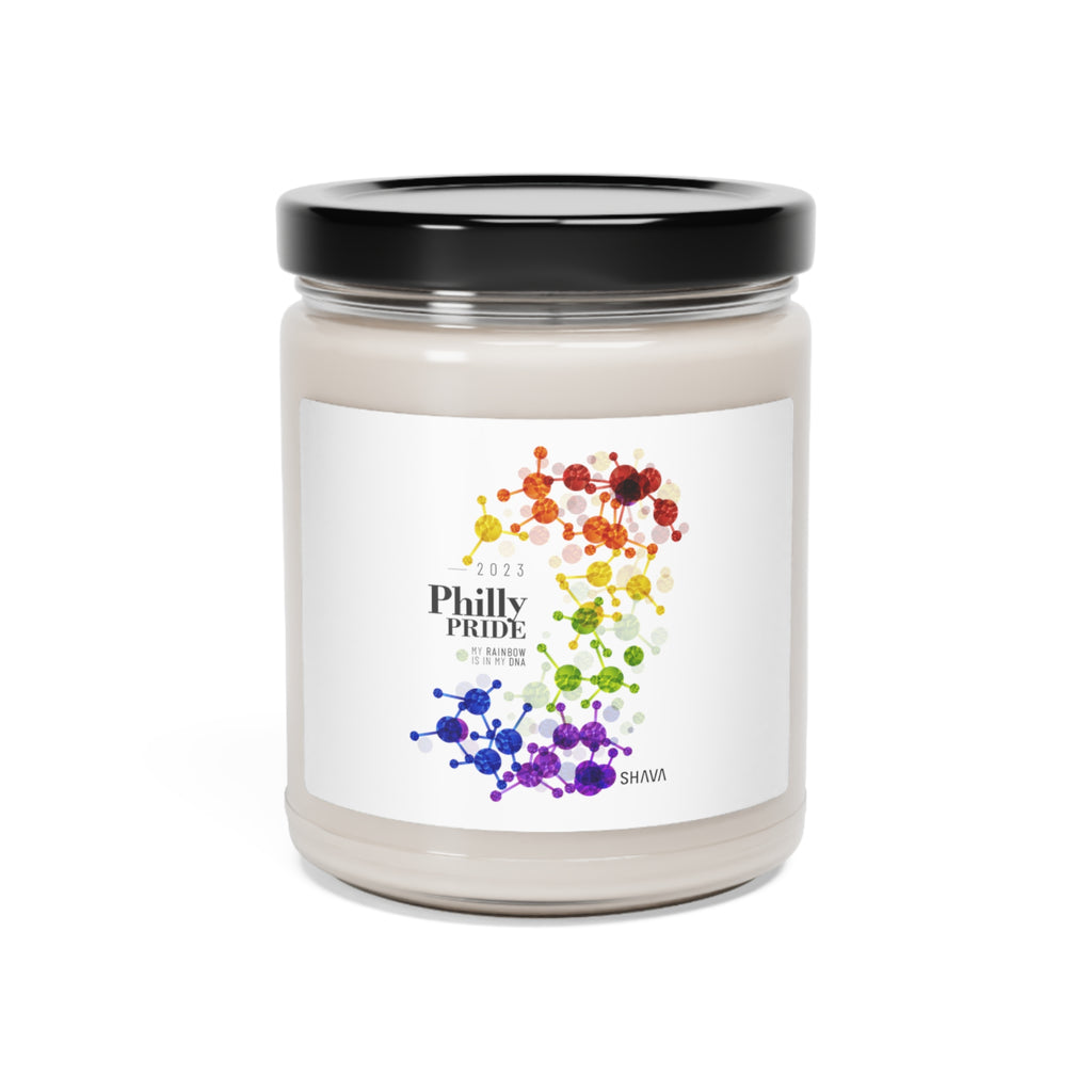 SHAVA CO Rainbow Flag 2023 Pride, Philly Scented Soy Candle, 9oz Printify