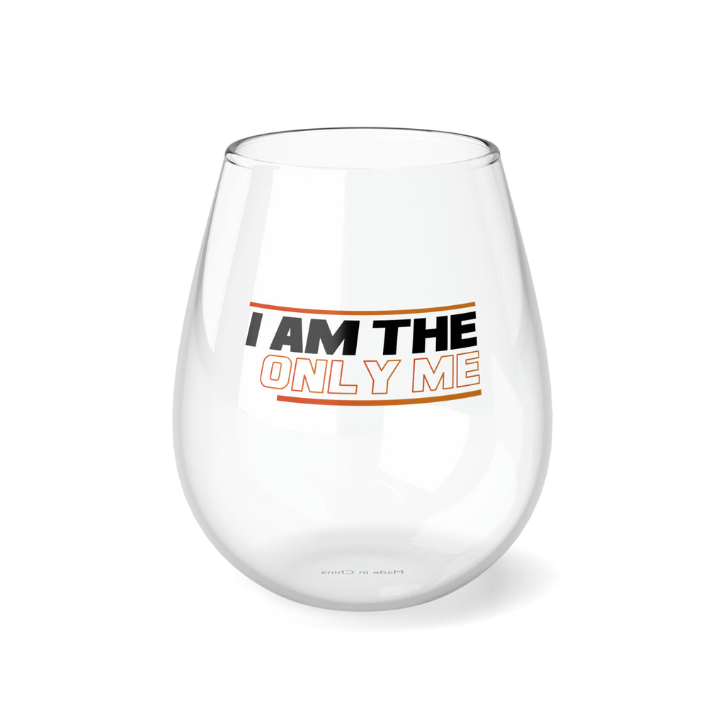 Christmas Stemless Wine Glass, I am The Only Me Printify