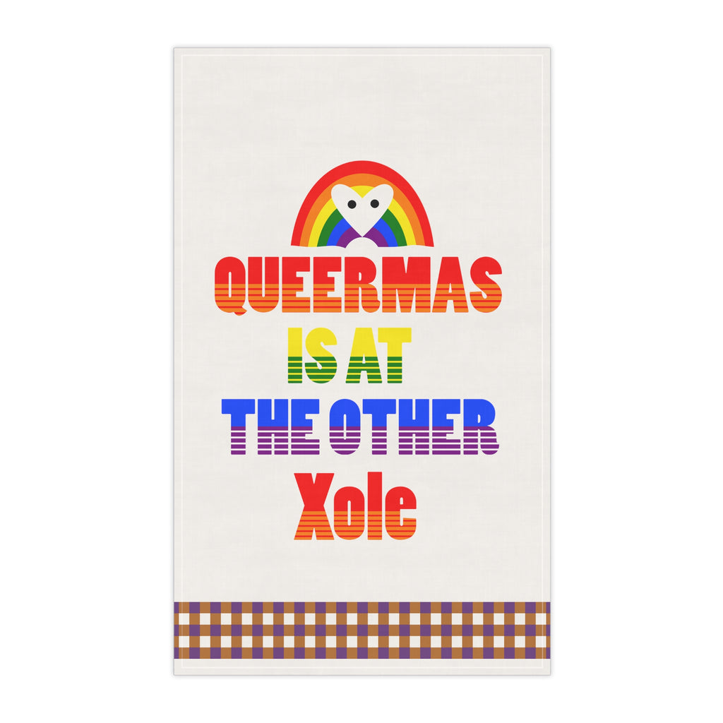 Christmas LGBTQ  Kitchen Towel - Queermas Xole Printify