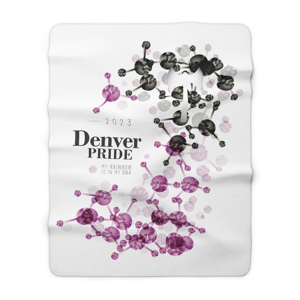 SHAVA CO Labrys Lesbian Flag 2023 Pride, Denver Sherpa Fleece Blanket - My Rainbow Is In My DNA Printify
