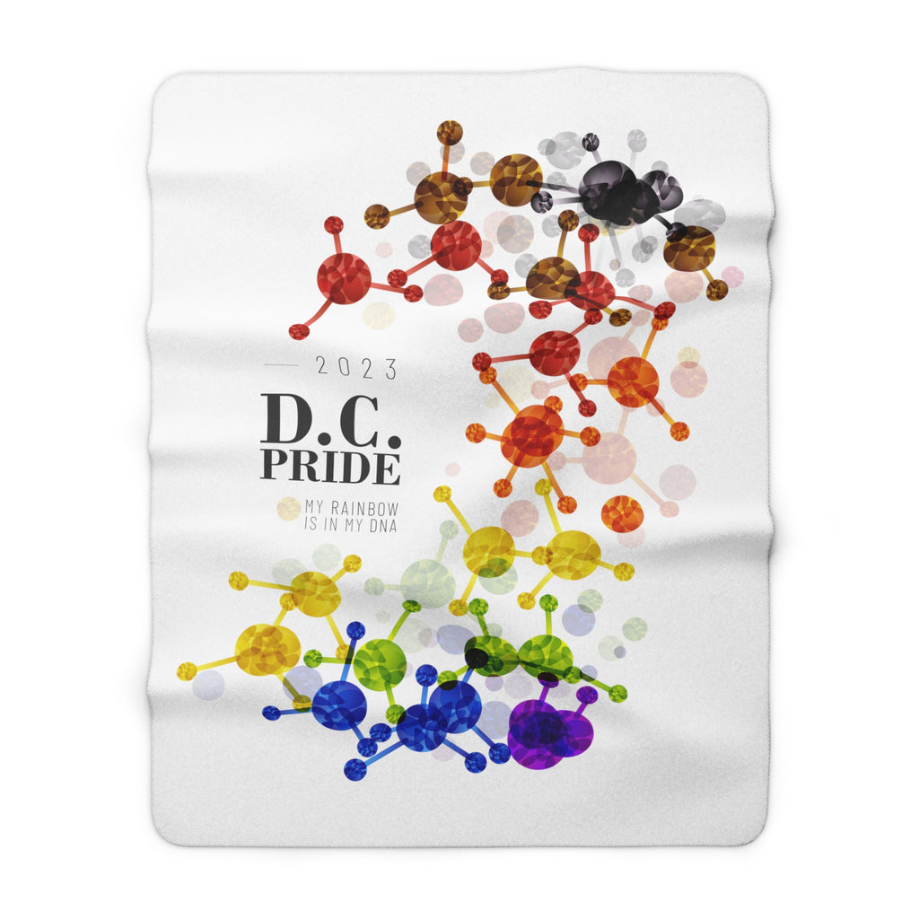 SHAVA CO Philadelphia Flag 2023 Pride, Washington D.C  Sherpa Fleece Blanket - My Rainbow Is In My DNA Printify