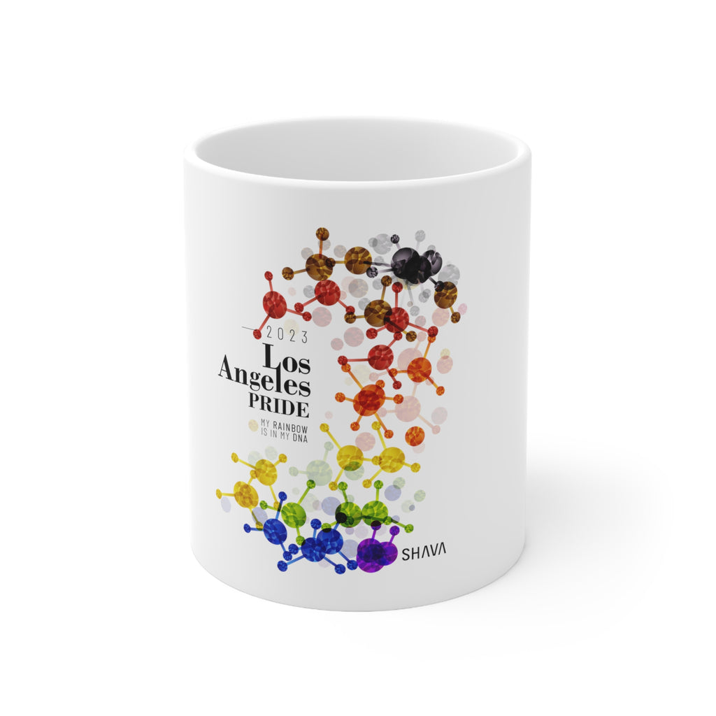 Philadelphia Flag Los Angeles Pride Ceramic Mug - Rainbow Is In My DNA Printify