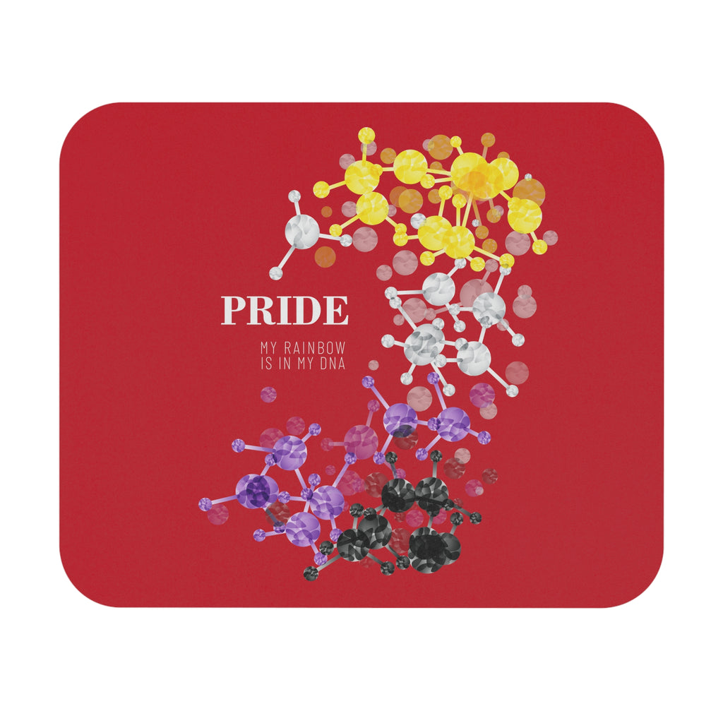 SHAVA CO Non Binary Flag Mouse Pad (Rectangle) - My Rainbow Is In My DNA Printify