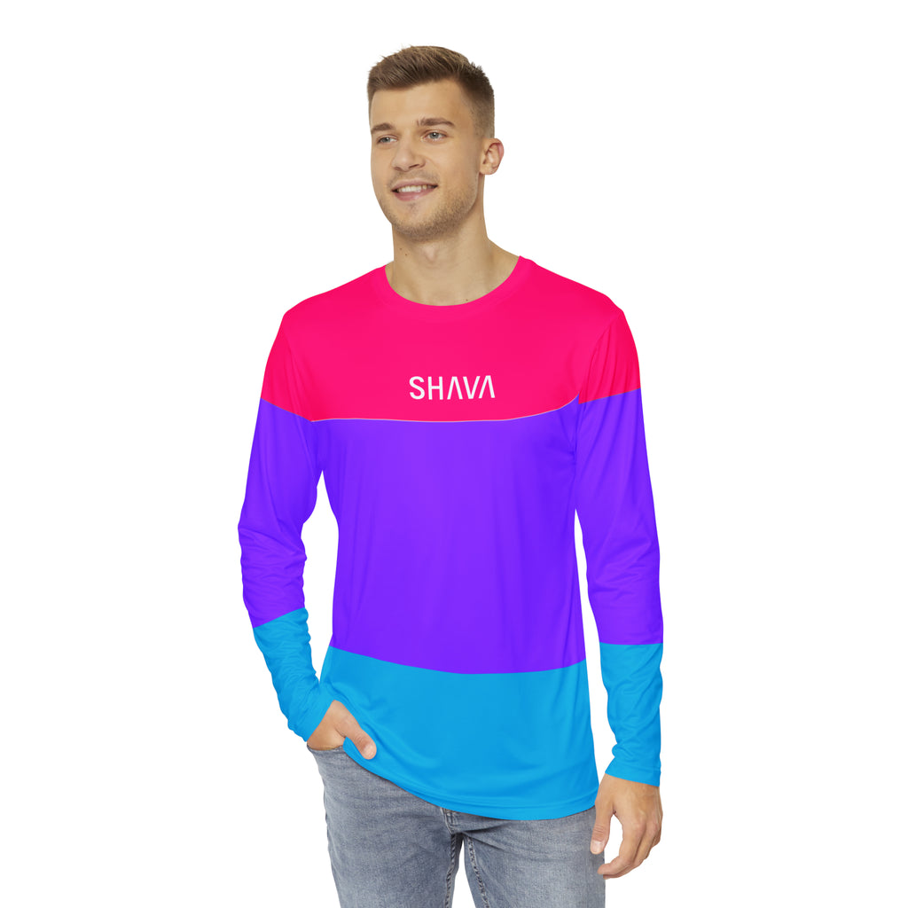 SHAVA CO Androgyne Flag Long Sleeve Shirt Unisex Size Printify