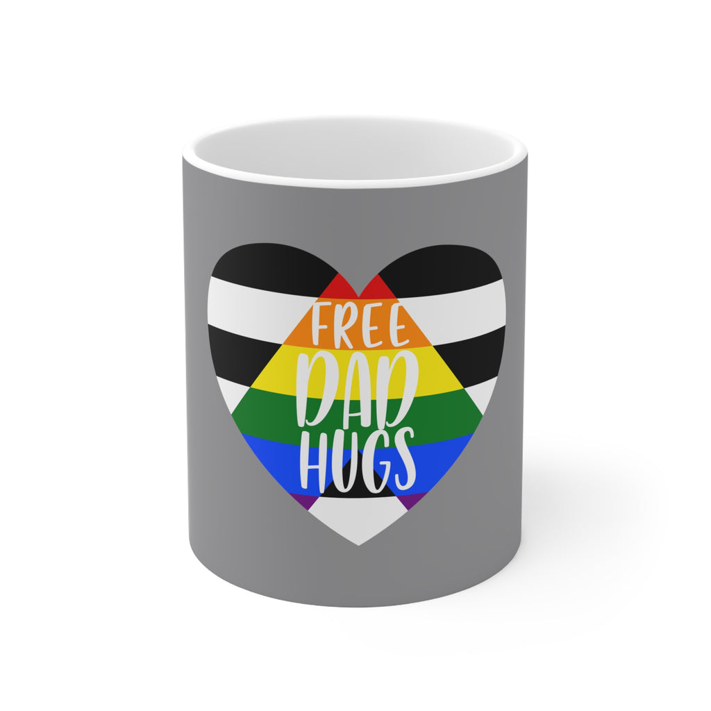 Straight Ally Pride Flag Ceramic Mug - Free Dad Hugs Printify