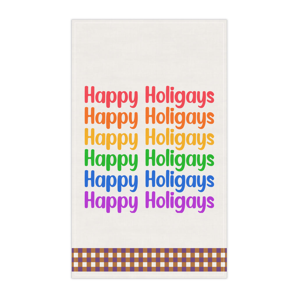 Christmas LGBTQ  Kitchen Towel - Happy Holigays Printify