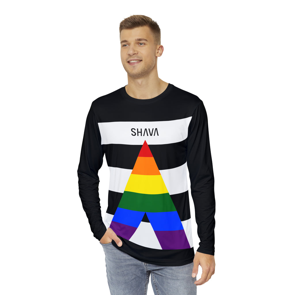 SHAVA CO Straight Ally Flag Long Sleeve Shirt Unisex Size Printify