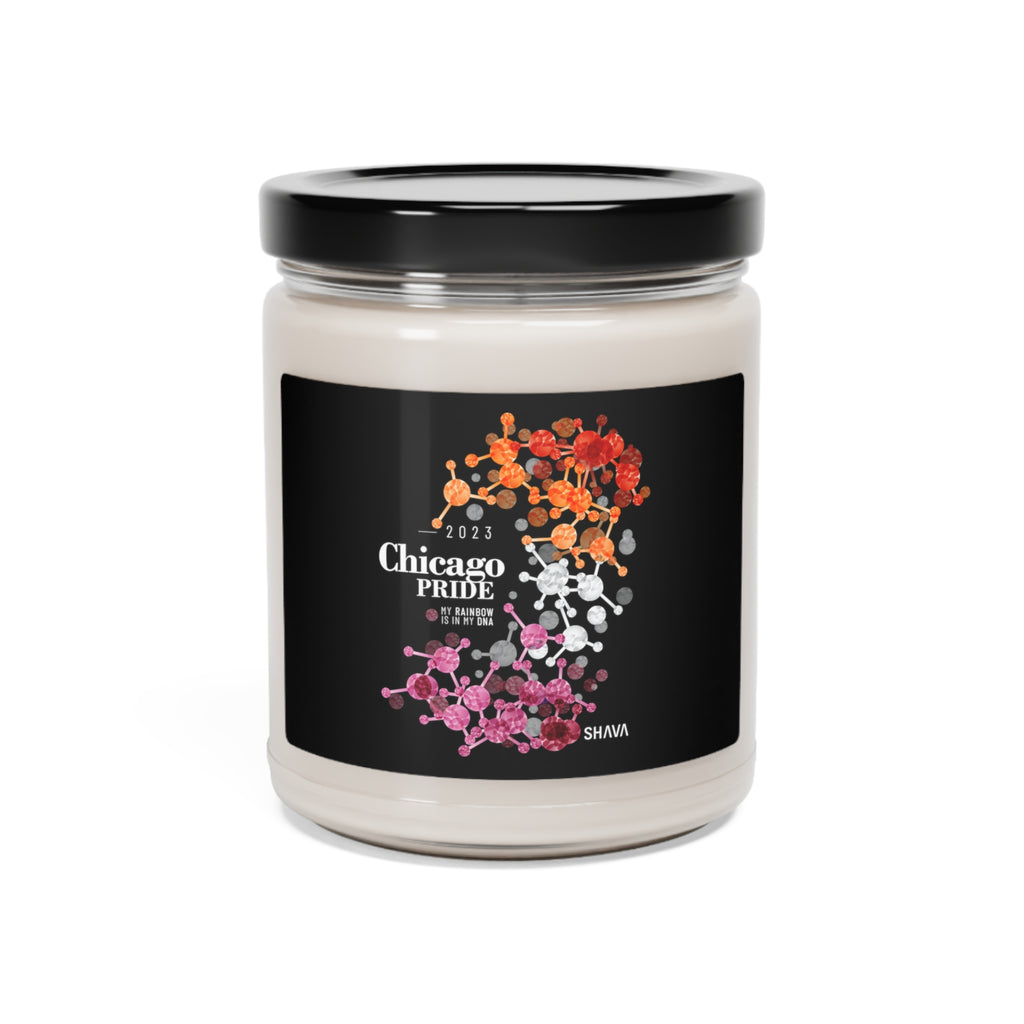 SHAVA CO Lesbian Flag 2023 Pride, Chicago Scented Soy Candle, 9oz Printify