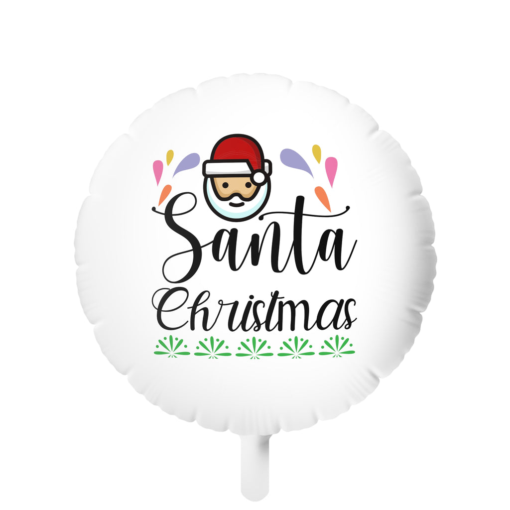 Christmas Mylar Helium Balloon , Santa Christmas Printify