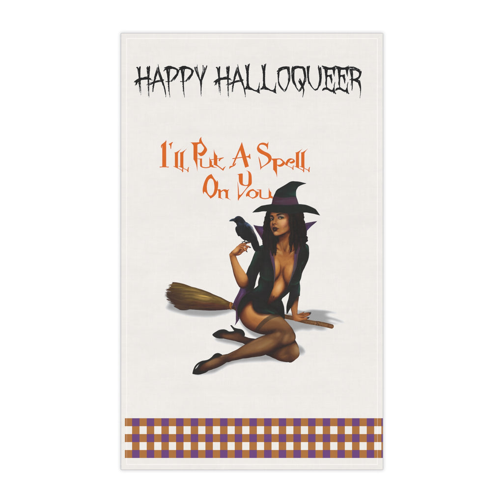 Halloween Kitchen Towel - Happy Halloqueer - I_ll Put a Spell On You Printify