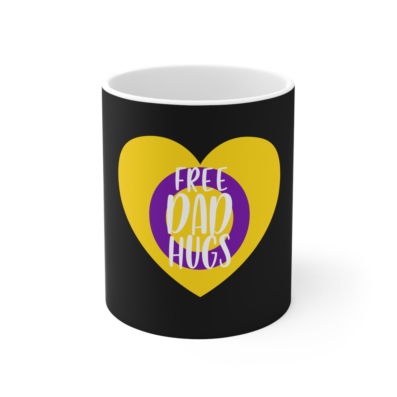 Intersexual Pride Flag Ceramic Mug - Free Dad Hugs Printify