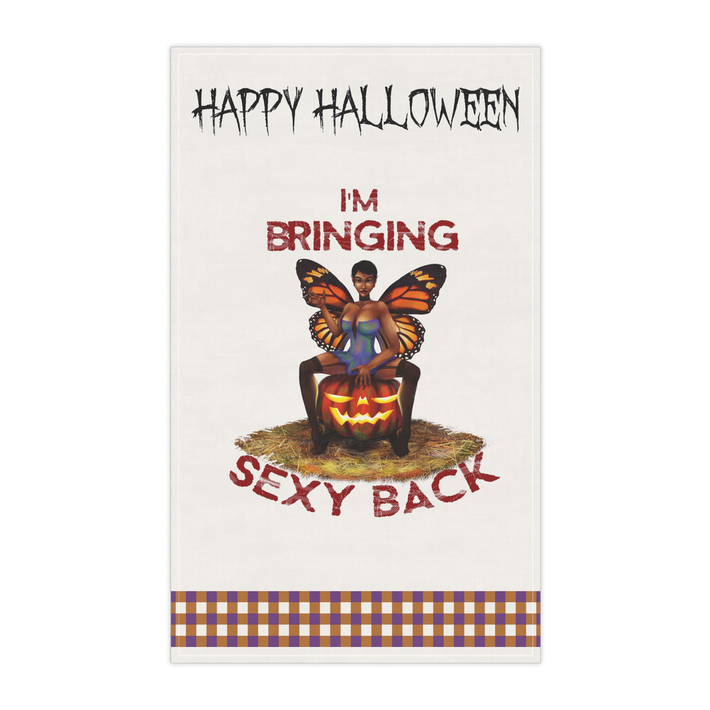 Halloween Kitchen Towel - Happy Halloween -Sexy Back Printify