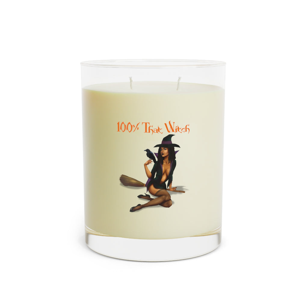 Halloween Scented Candle Full Glass, 11oz - 100% That Witch Printify