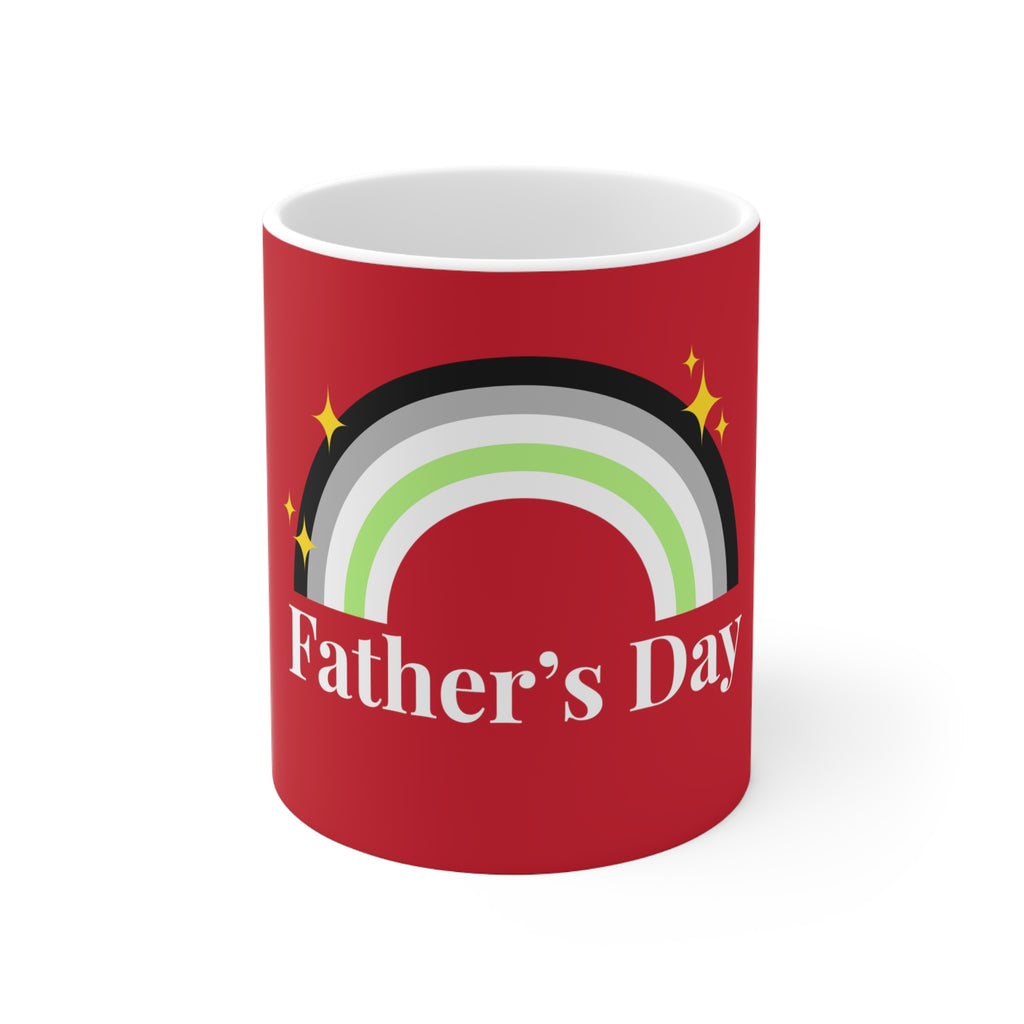 Agender Pride Flag Ceramic Mug - Father's Day Printify