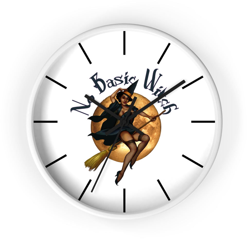 Halloween Wall Clock - No Basic Witches Printify