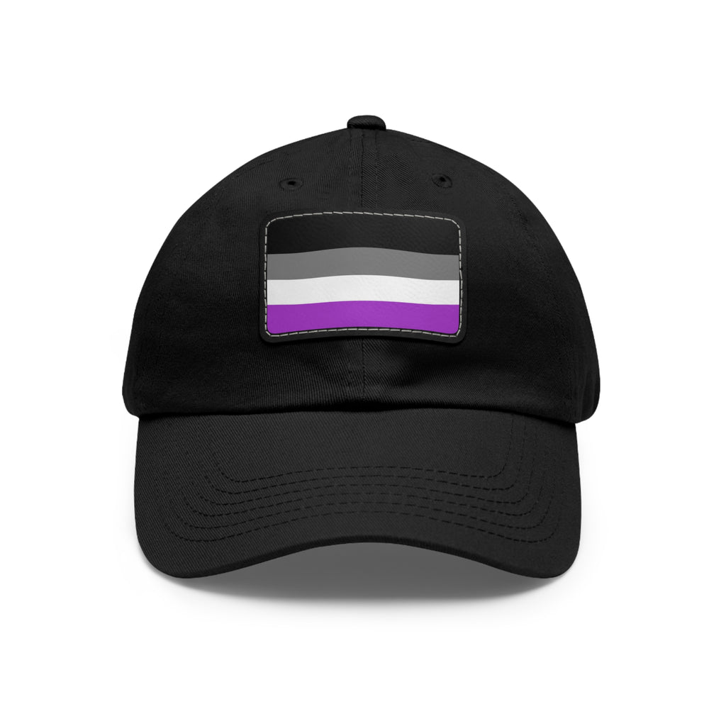 SHAVA CO Asexual Flag Dad Hat with Leather Patch (Rectangle) Printify