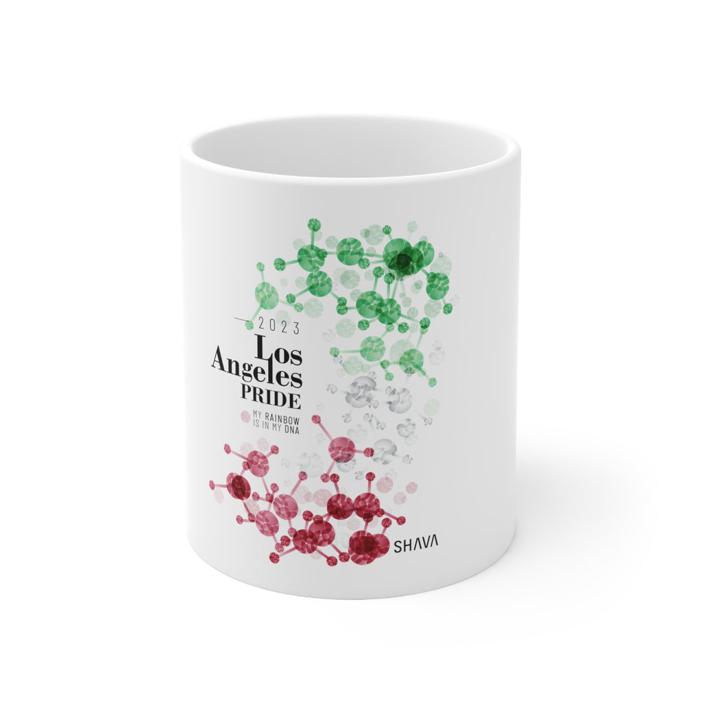 Abrosexual Flag Los Angeles Pride Ceramic Mug - Rainbow Is In My DNA Printify