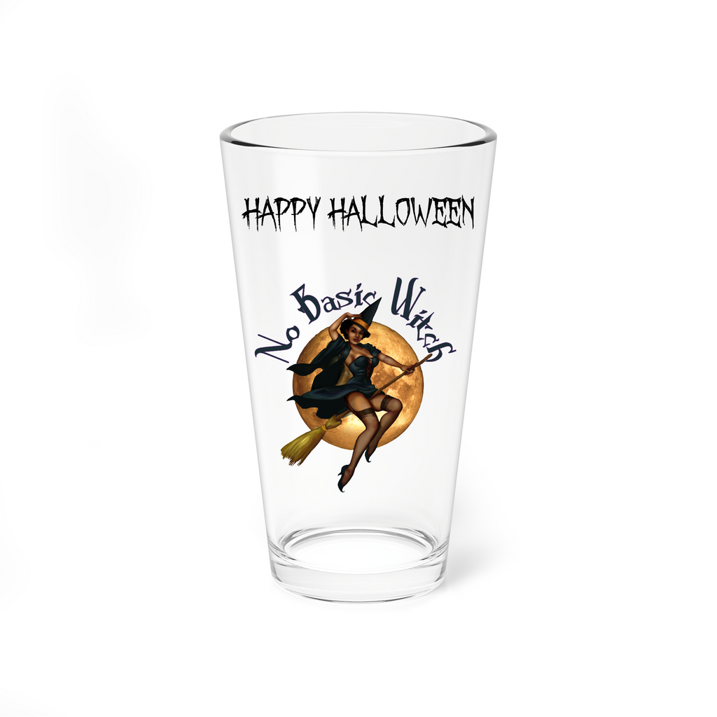 Halloween Drinking Water Pint Glass, 16oz , No Basic Witches Printify