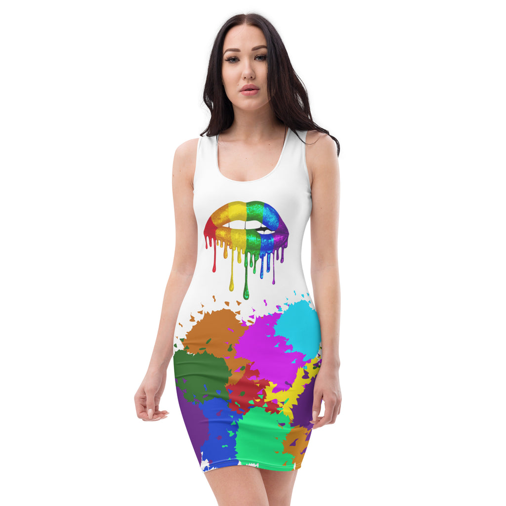 LGBTQIA+ Pride Flags Drips  AIBodycon dress - LGBTQ FLAG SHAVA