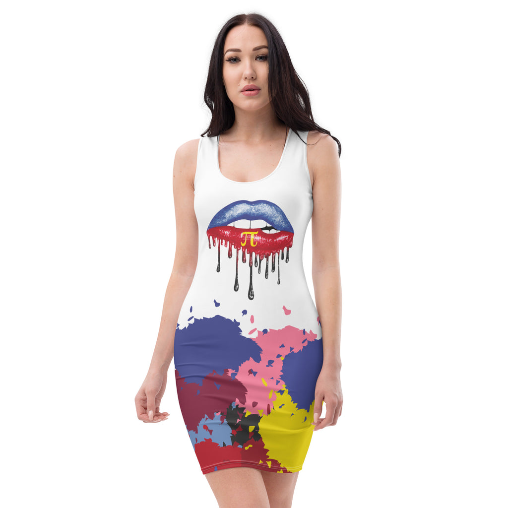 LGBTQIA+ Pride Flags Drips Bodycon dress - polyamory Flag SHAVA