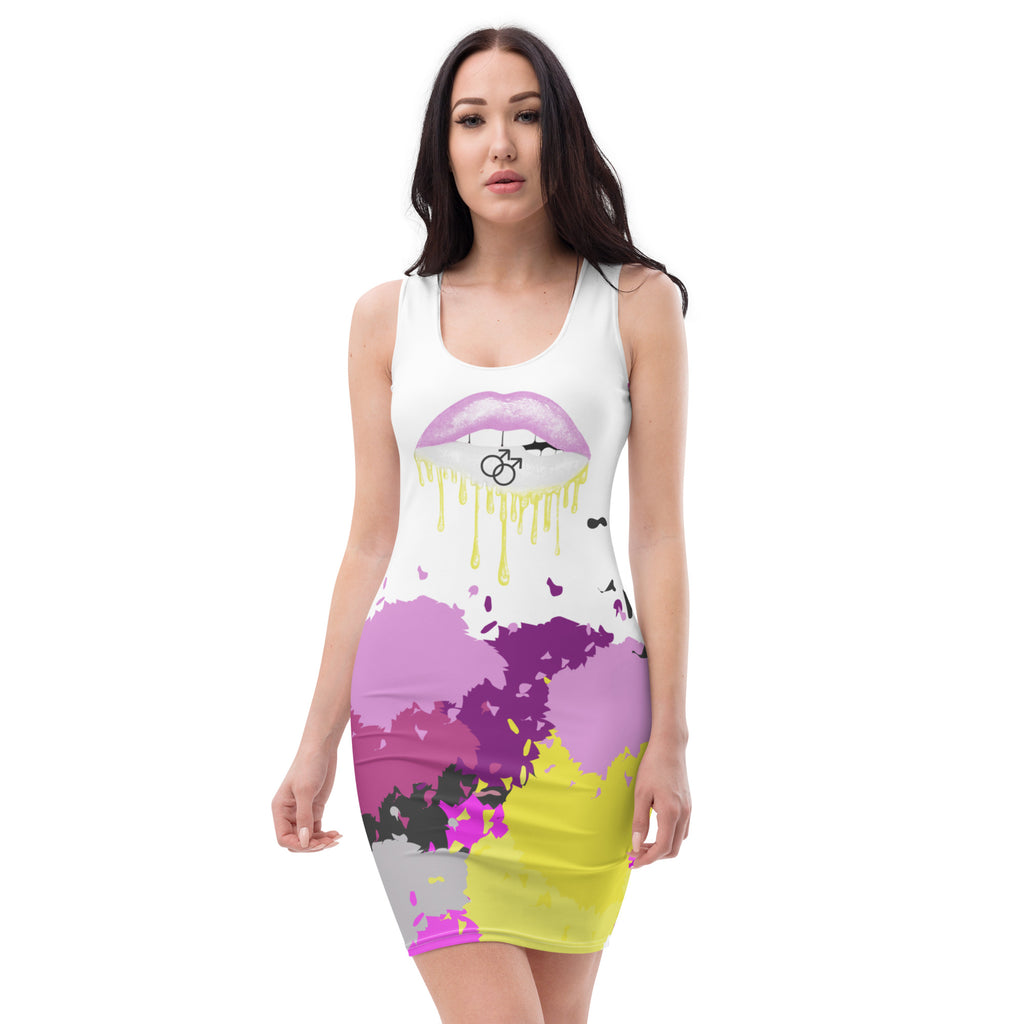 LGBTQIA+ Pride Flags Drips Bodycon dress - twink Flag SHAVA