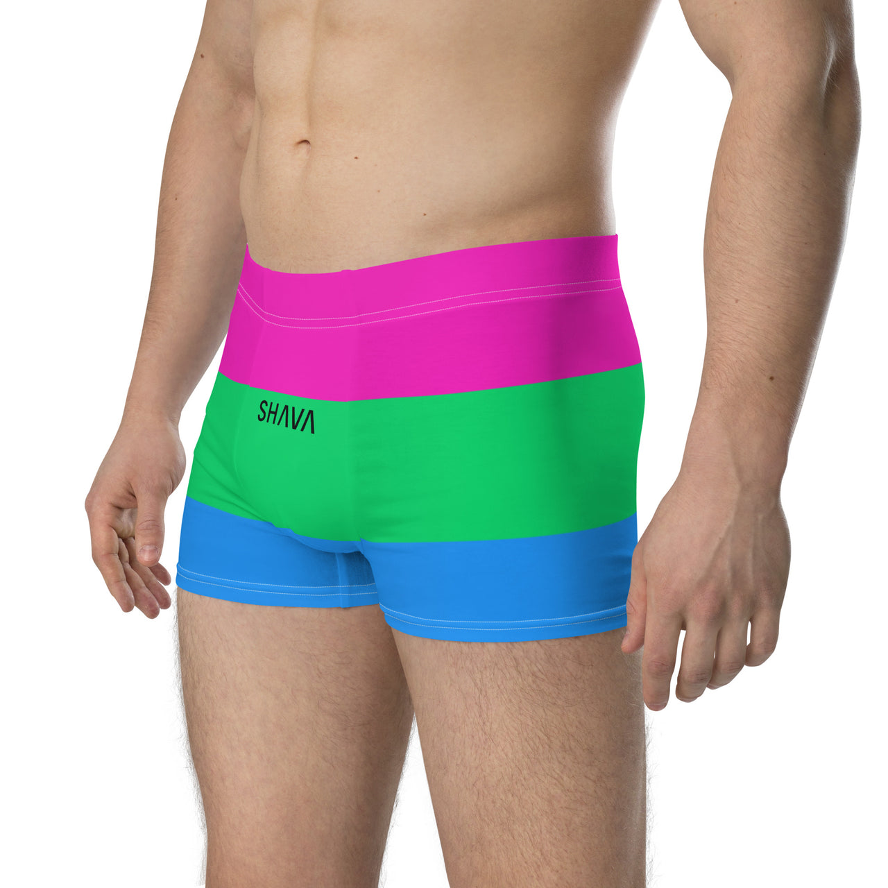 Polysexual Flag LGBTQ Boxer for Her/Him or They/Them SHAVA