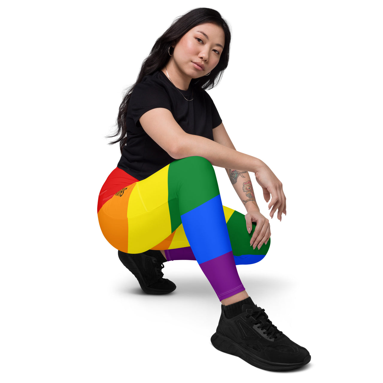 Celebrating Pride Flag LGBTQ Pockets Leggings Women’s Size SHAVA CO