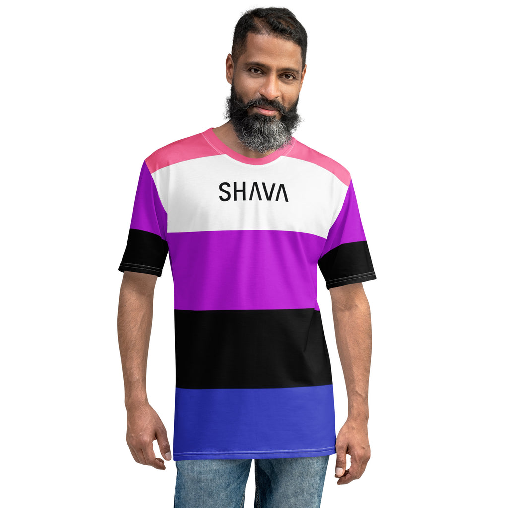 Genderfluid Flag LGBTQ T- Shirt Men's Size SHAVA CO