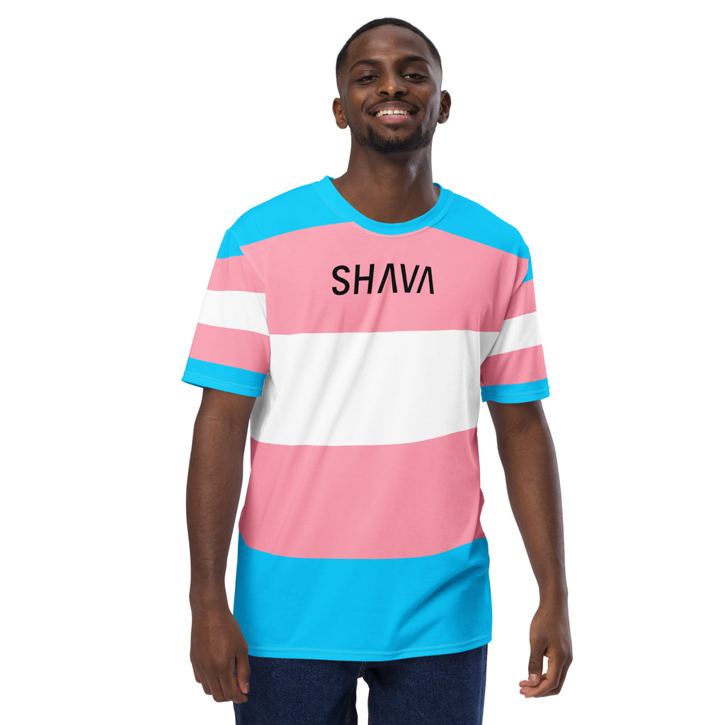 Transgender Flag LGBTQ T- Shirt Men's Size SHAVA