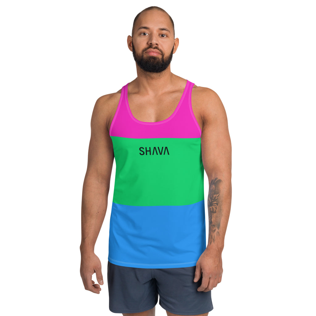 Polysexual Flag LGBTQ Tank Top Unisex Size SHAVA CO