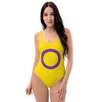 Thumbnail for Intersexual Flag LGBTQ One-Piece Swimsuit Women’s Size SHAVA CO