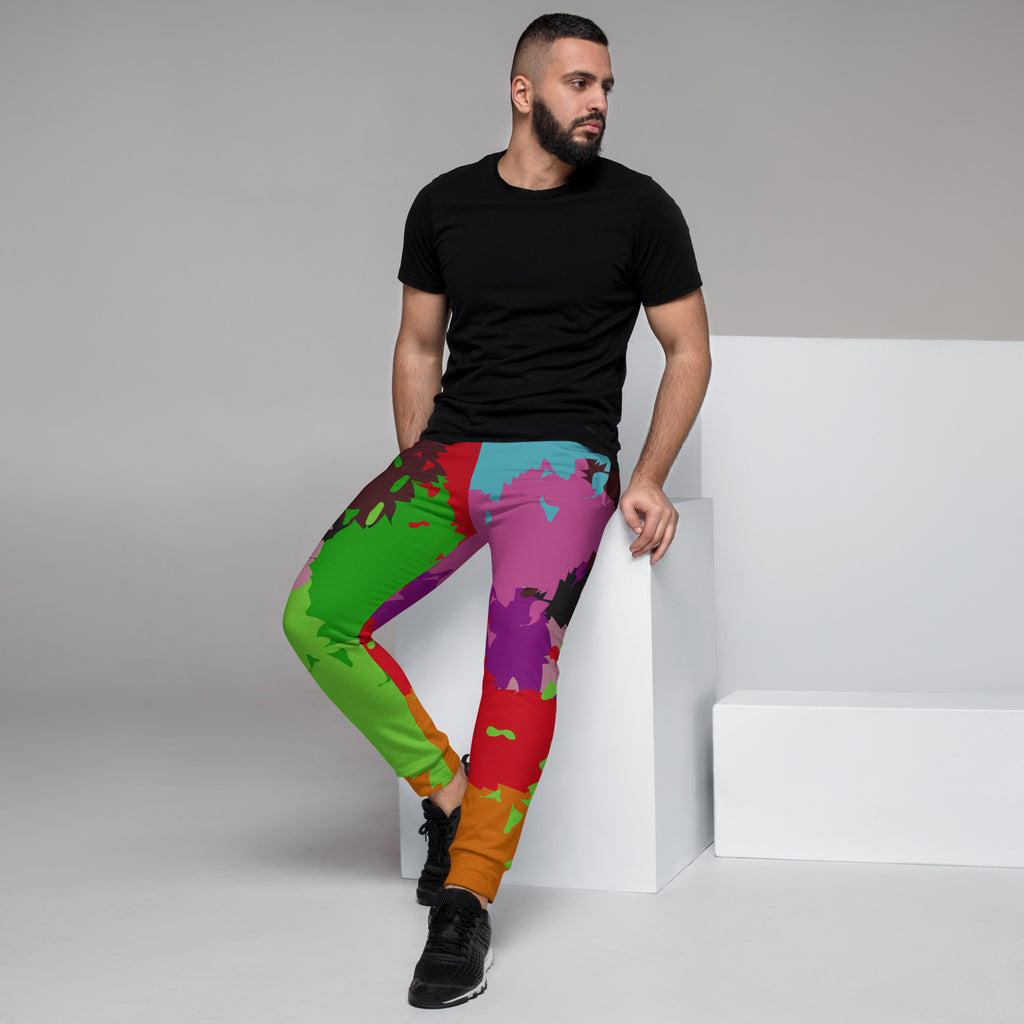 LGBTQIA+ Pride Flags Drips Men's Joggers - Progress Flag SHAVA