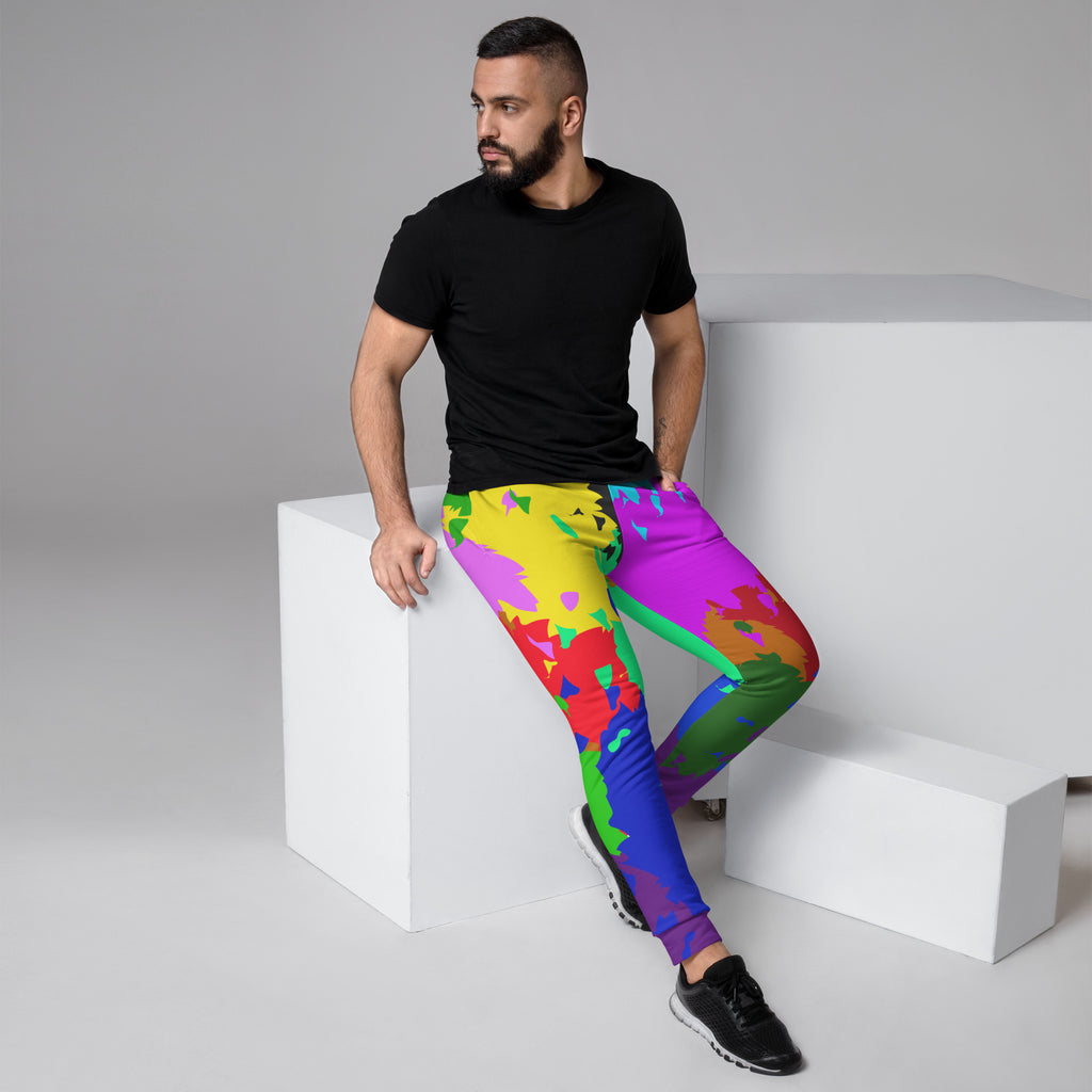 LGBTQIA+ Pride Flags Drips Men's Joggers - 2-Spirit Flag SHAVA