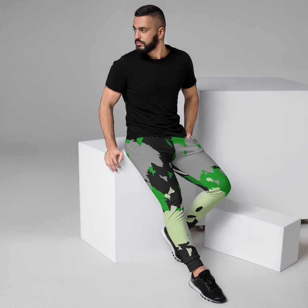 LGBTQIA+ Pride Flags Drips Men's Joggers - Aromantic Flag SHAVA