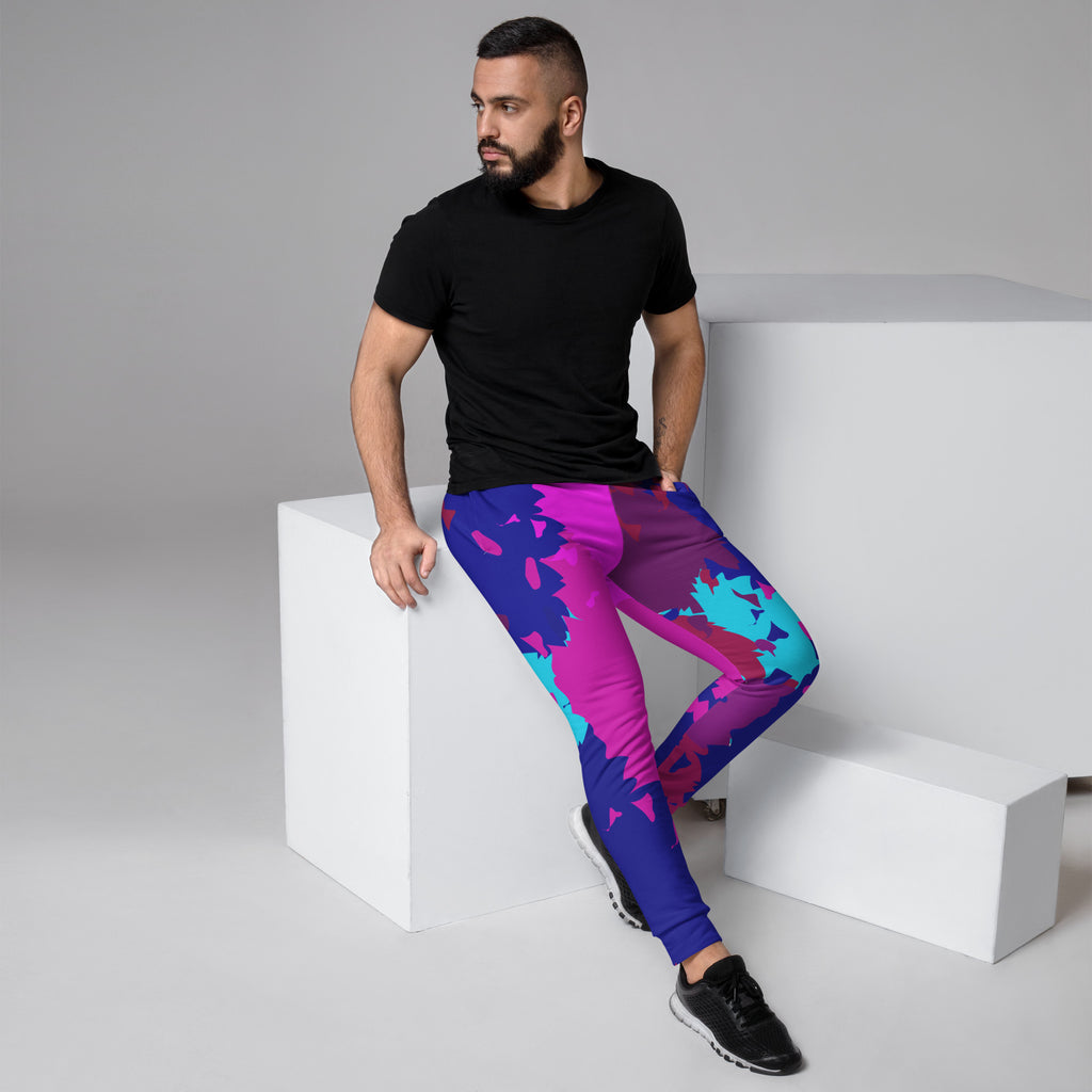 LGBTQIA+ Pride Flags Drips Men's Joggers - Bisexual Flag